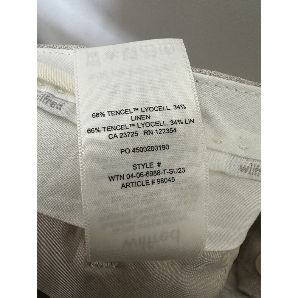Wilfred Linen Women's Beige Wide Leg Pleated Dress Pants Pockets Lyocell Linen - Picture 10 of 10